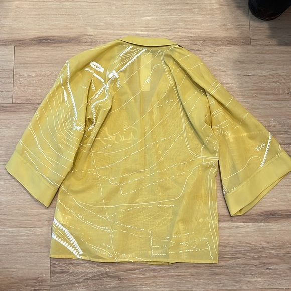 Akris - Printed Three-Quarter Sleeve Button-Up Top Size - US 4 - Picture 10 of 14